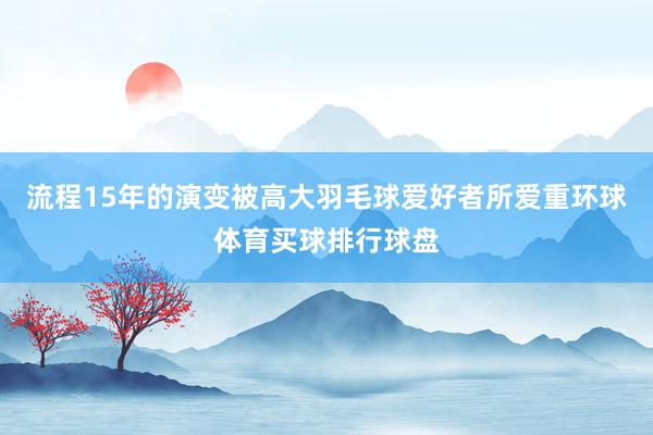 流程15年的演变被高大羽毛球爱好者所爱重环球体育买球排行球盘