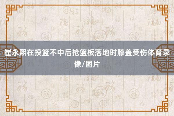 崔永熙在投篮不中后抢篮板落地时膝盖受伤体育录像/图片