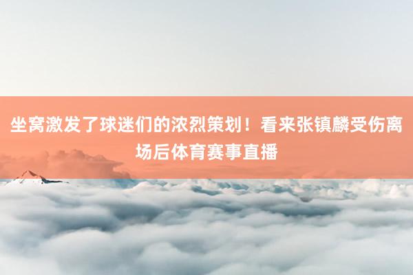 坐窝激发了球迷们的浓烈策划！看来张镇麟受伤离场后体育赛事直播