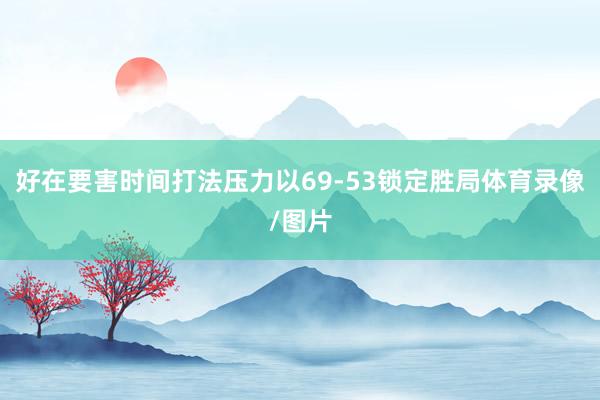 好在要害时间打法压力以69-53锁定胜局体育录像/图片