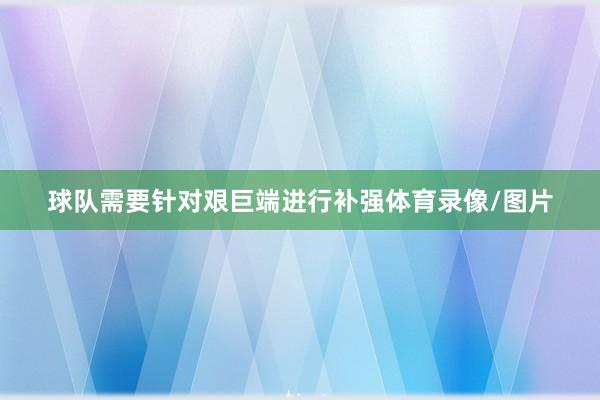 球队需要针对艰巨端进行补强体育录像/图片