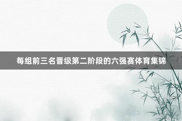 每组前三名晋级第二阶段的六强赛体育集锦