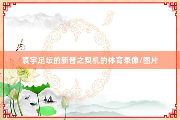 寰宇足坛的新晋之契机的体育录像/图片